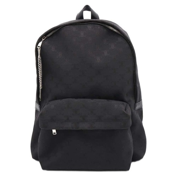 Celine Triomphe Medium Canvas Rucksack Backpack Black - Picture 1 of 16